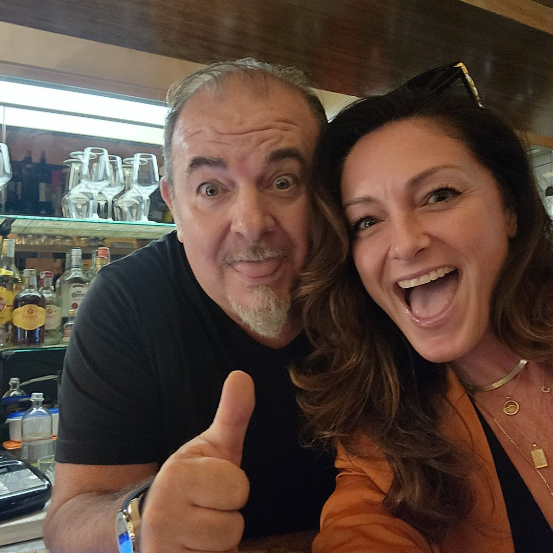 Carrie and a quirky Italian bartender