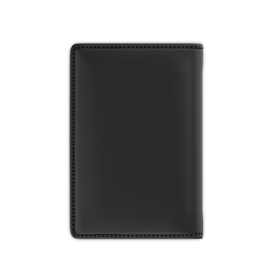 Black leather wallet on a white background