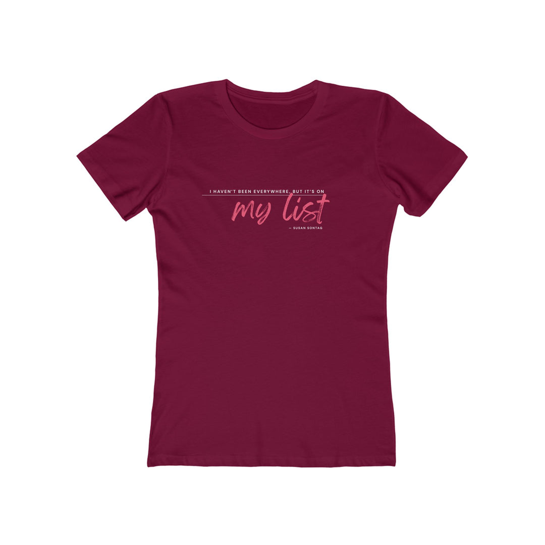 Women's Tee- 'It's on my list'