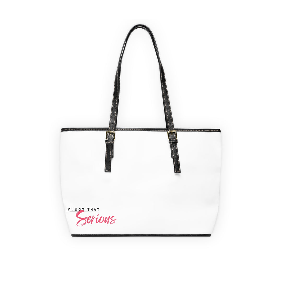 Trendy PU Leather Shoulder Bag - 'It's Not That Serious'