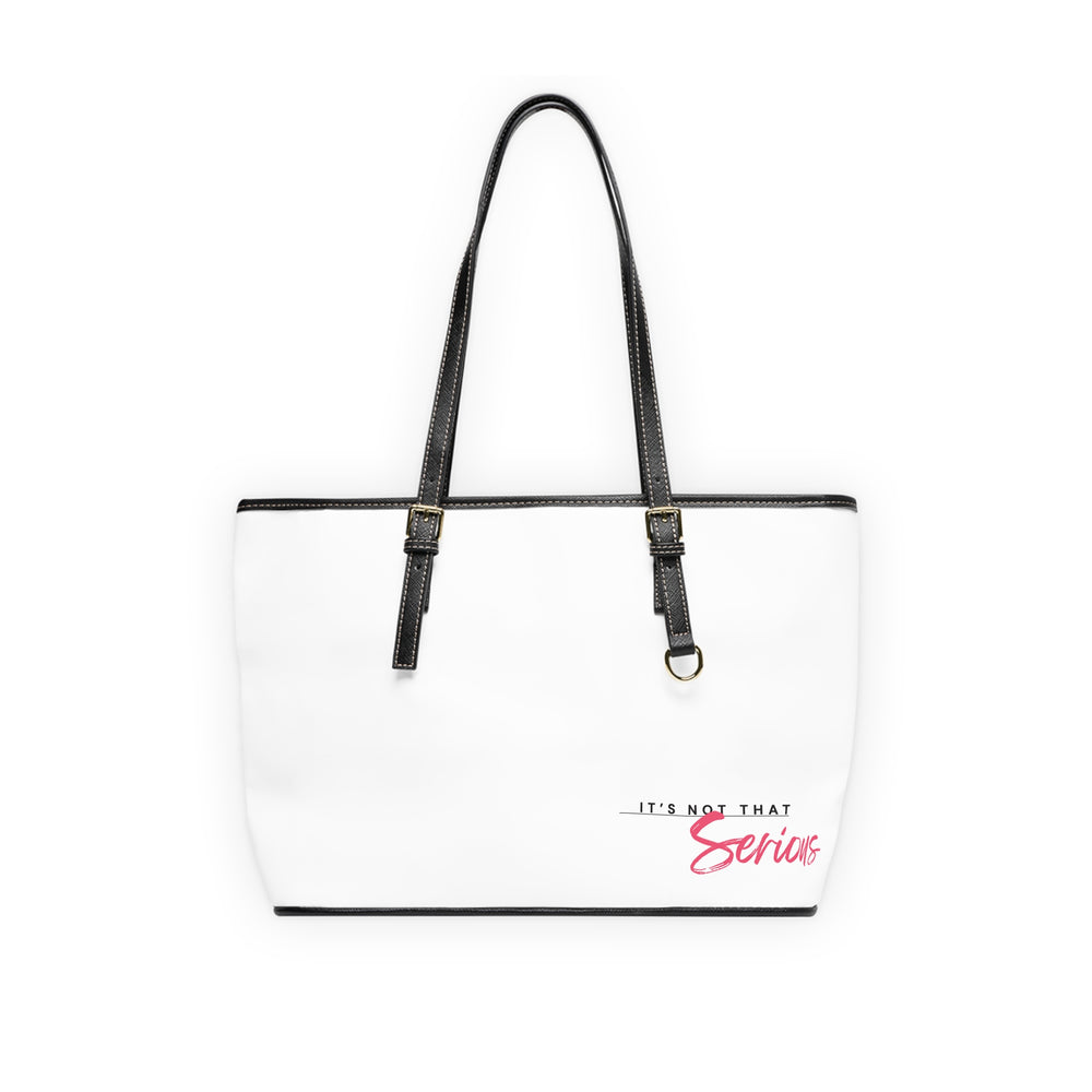 Trendy PU Leather Shoulder Bag - 'It's Not That Serious'