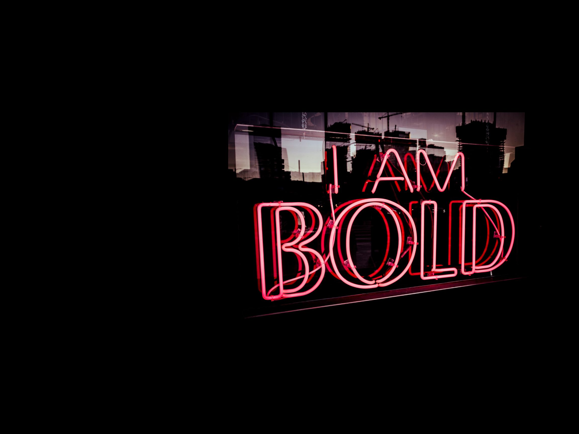 Neon I am Bold pink sign